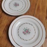 Mismatched vintage dinner plates "Spring"