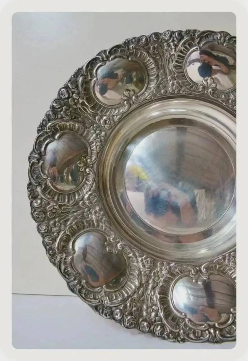 Vintage Silver-Plated Fruit Bowl Orbisa MTL | Silver Metal Fruit Bowl 20th Century | Antique Serving Dish Chic Centrepiece