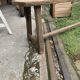 Solid oak wooden bench