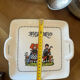 Vintage square plate Alsatian person Villeroy & Boch