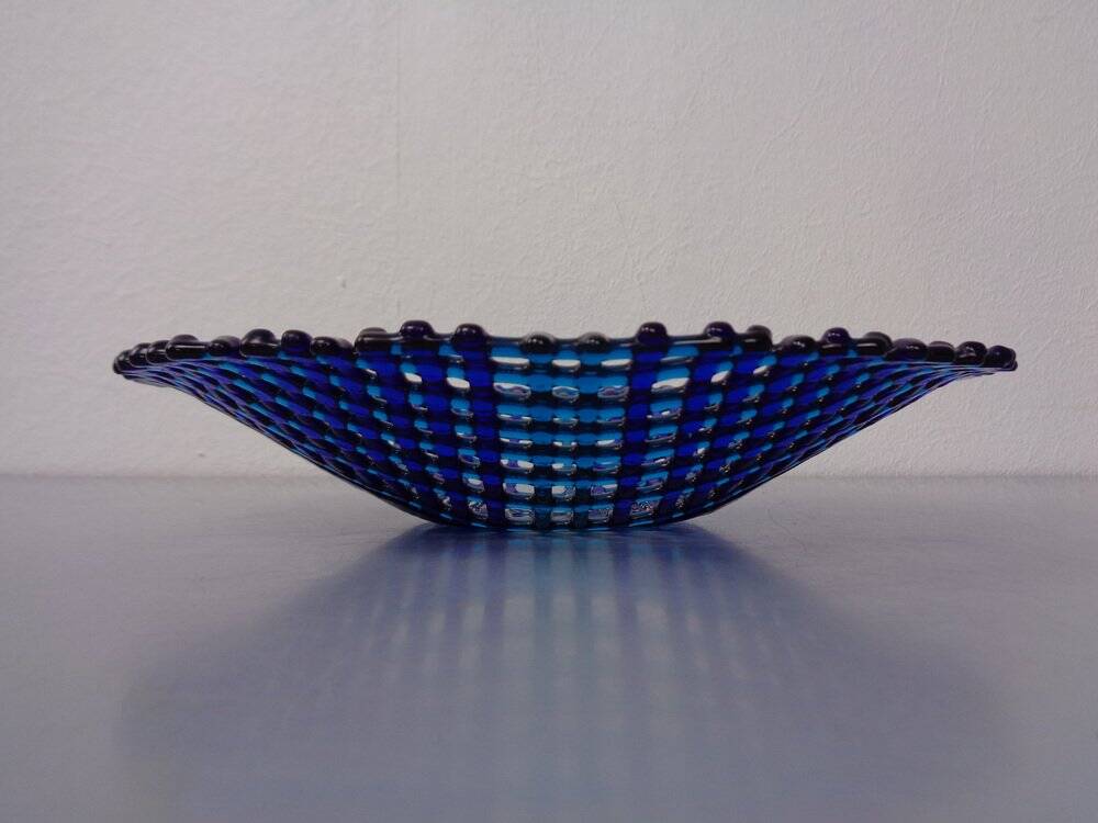 Italian filigree glass bowl, 1960s