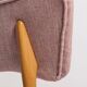 Mid-century Butterfly dining chair, pink linen, light wood, Europe, 1960s
