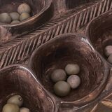 Large wooden Awale Baoule game (Burkina Faso)