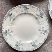 6 Flat Plates Terre de Fer Longwy Model Lorrain
