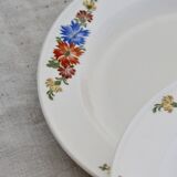 6 Royal Sphinx Maastricht earthenware dessert plates made in Holland earthenware polychrome floral pattern