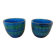 Italian Rimini Blue Ceramic Cachepots by Aldo Londi for Bitossi, 1960s, Set of 2