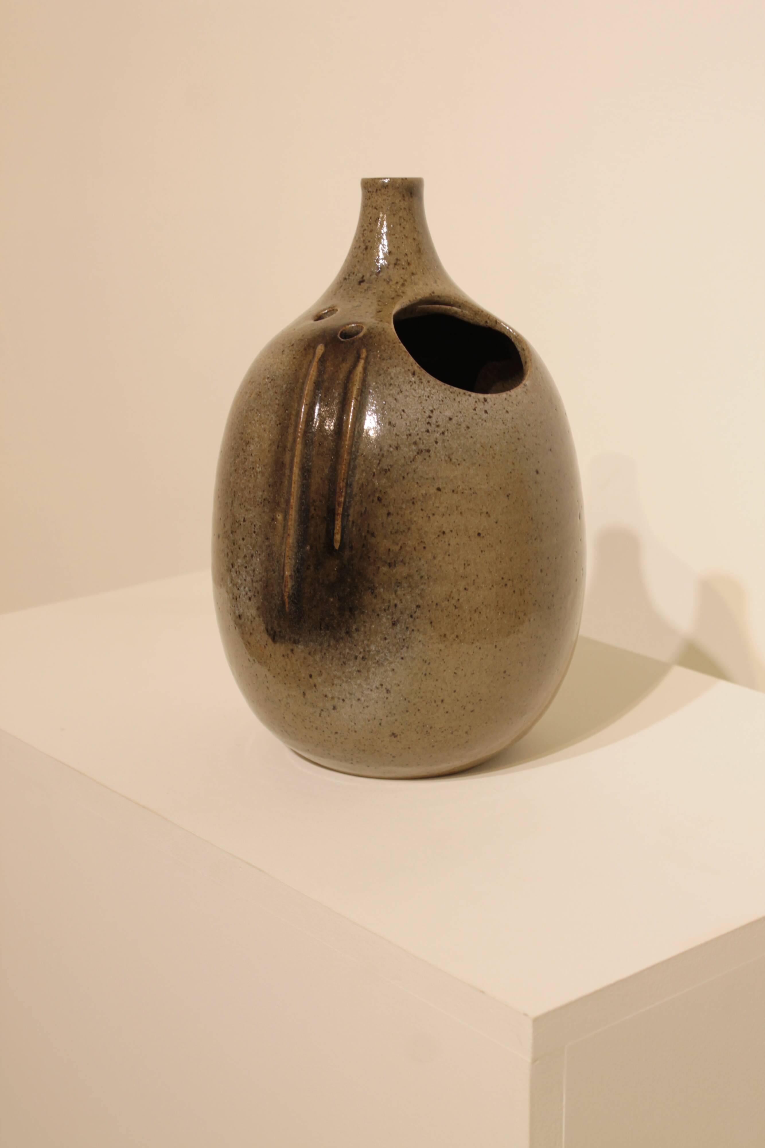 Large ceramic vase by Roland Zobel, Les Cyclades, Anduze