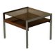 Rosewood and steel coffee table, Denmark, 1970s
