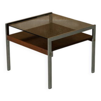 Rosewood and steel coffee table, Denmark, 1970s