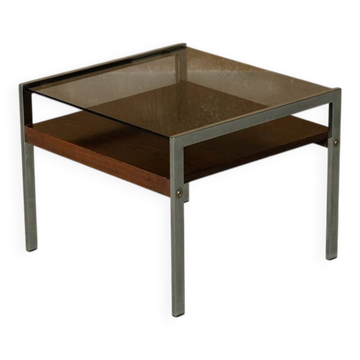 Rosewood and steel coffee table, Denmark, 1970s