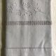 Drap ancien en lin et coton teinté en gris tourterelle