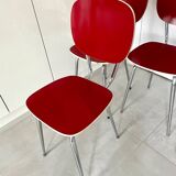 Set of 4 chairs 1960 Formica red perfect condition