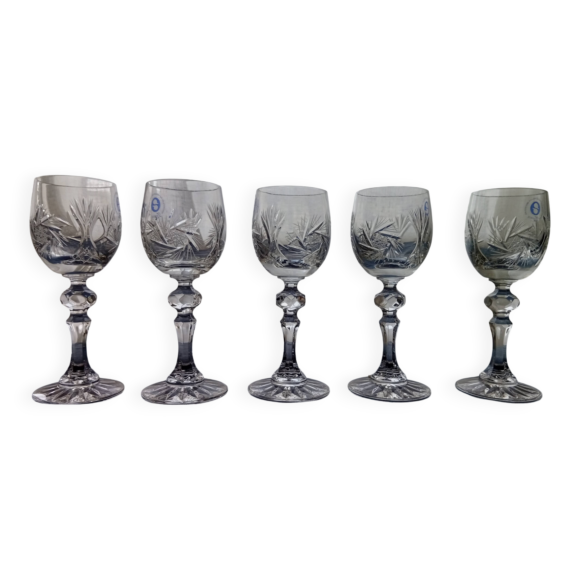 5 crystal glasses from Zawiercie