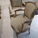 Paire de fauteuil laqué de style Louis XV