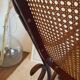 Rocking flesh curved wood and sitting in Art Deco cannage style