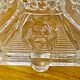 Pair of molded glass candle holders - Vallerysthal crystal