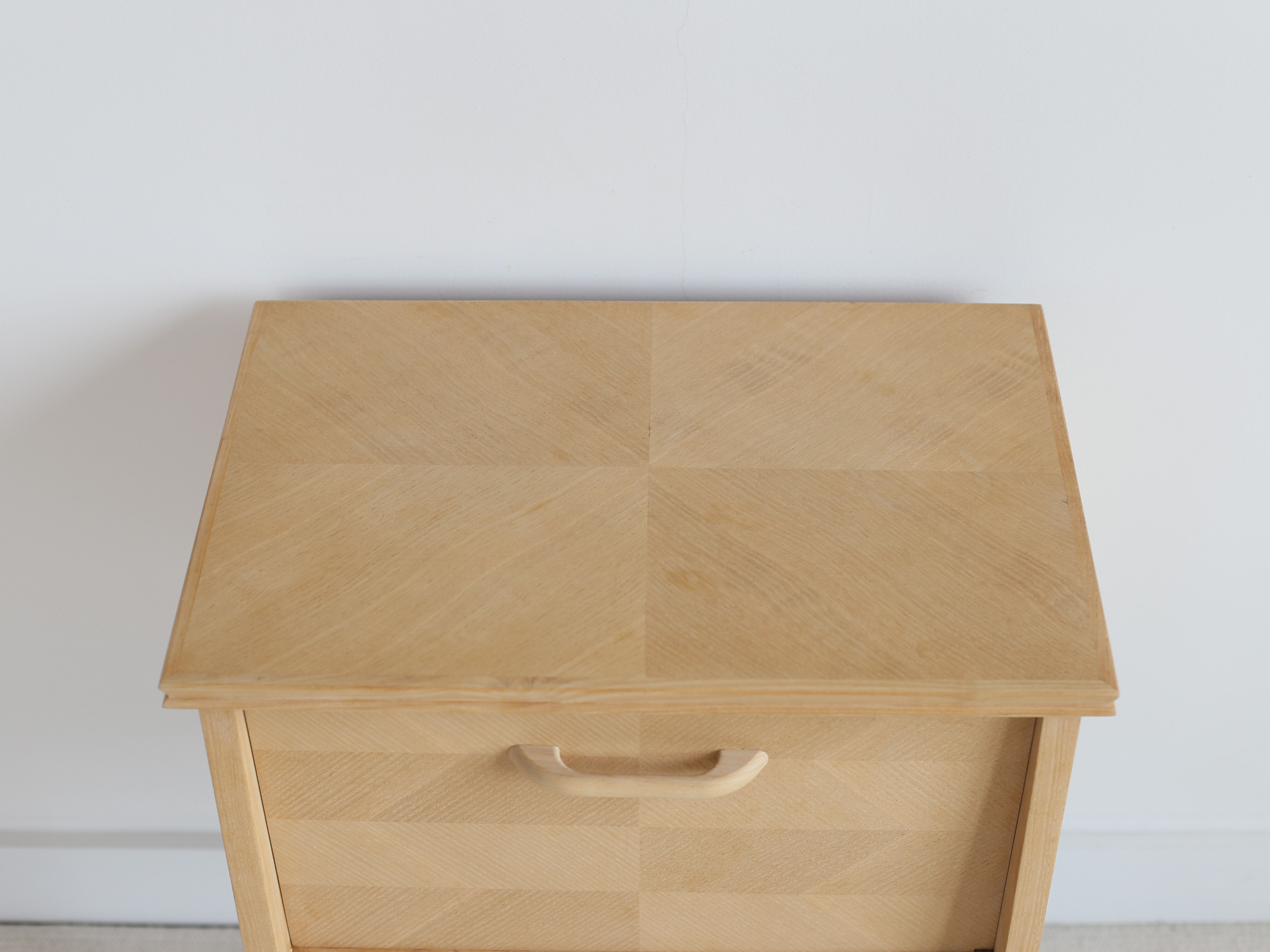 Restored solid wood bedside table