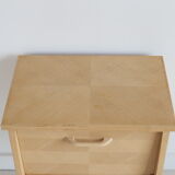 Restored solid wood bedside table