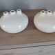 Pair of vintage crackled design soliflore vases
