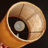 Vintage turned wooden candle holder lamp