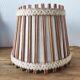 Suspension vintage 70 en lin et rotin