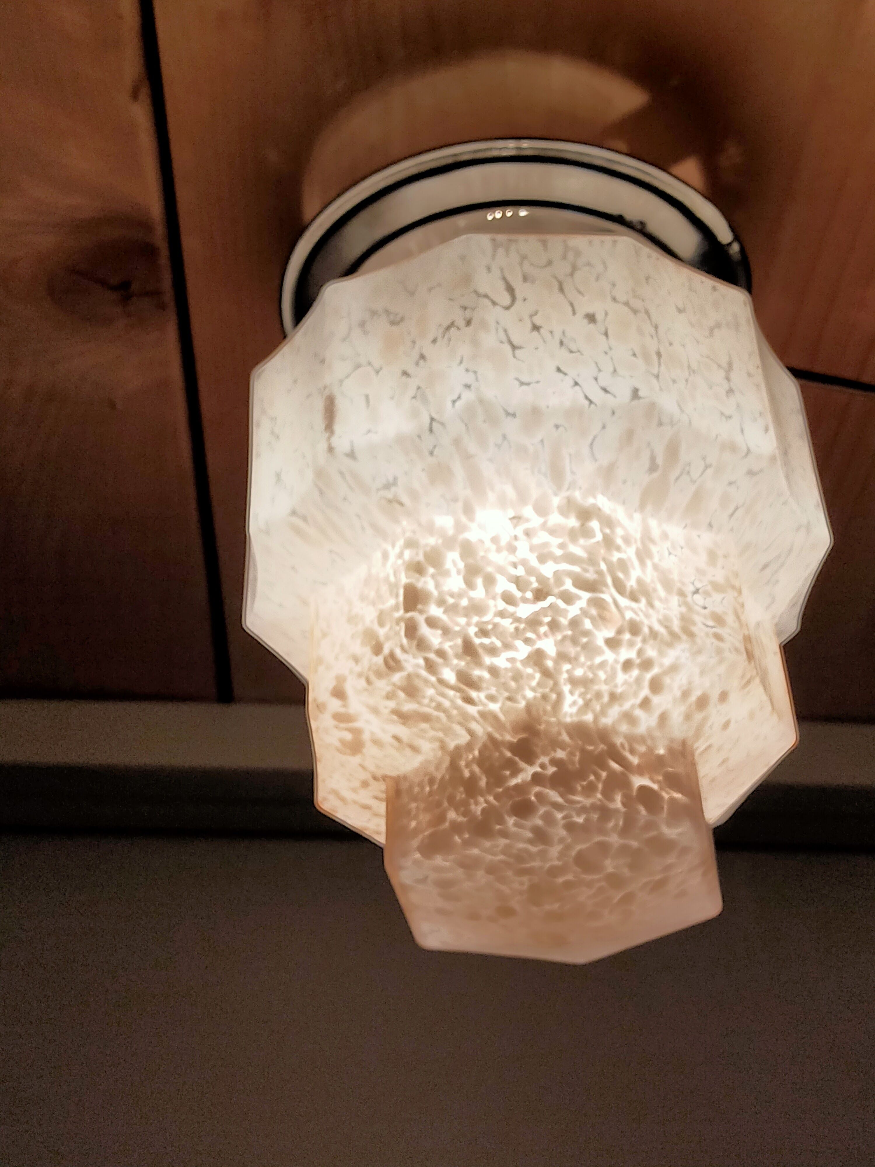 Clichy Glass Art Deco Ceiling Lamp 1925