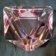 Murano glass multi-faceted ashtray, light purple colour