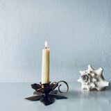 Brass flower candle holder