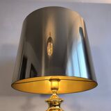 Magnificent large Italian lamp from the 1960s, ceramic / gold.