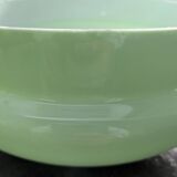 Antique Second Empire Napoleon III table lamp, 1870, brass and opaline glass