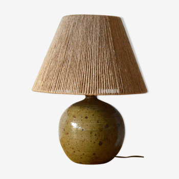 Lampe grès et corde