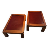 Pair of Pierre Chapo coffee tables