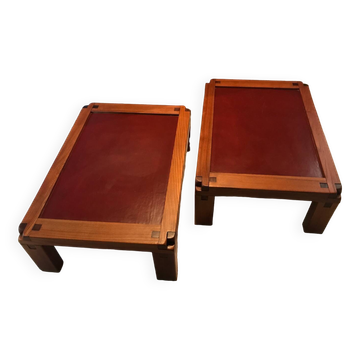 Pair of Pierre Chapo coffee tables