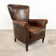 Vintage dark sheep leather club chair Achterdijk