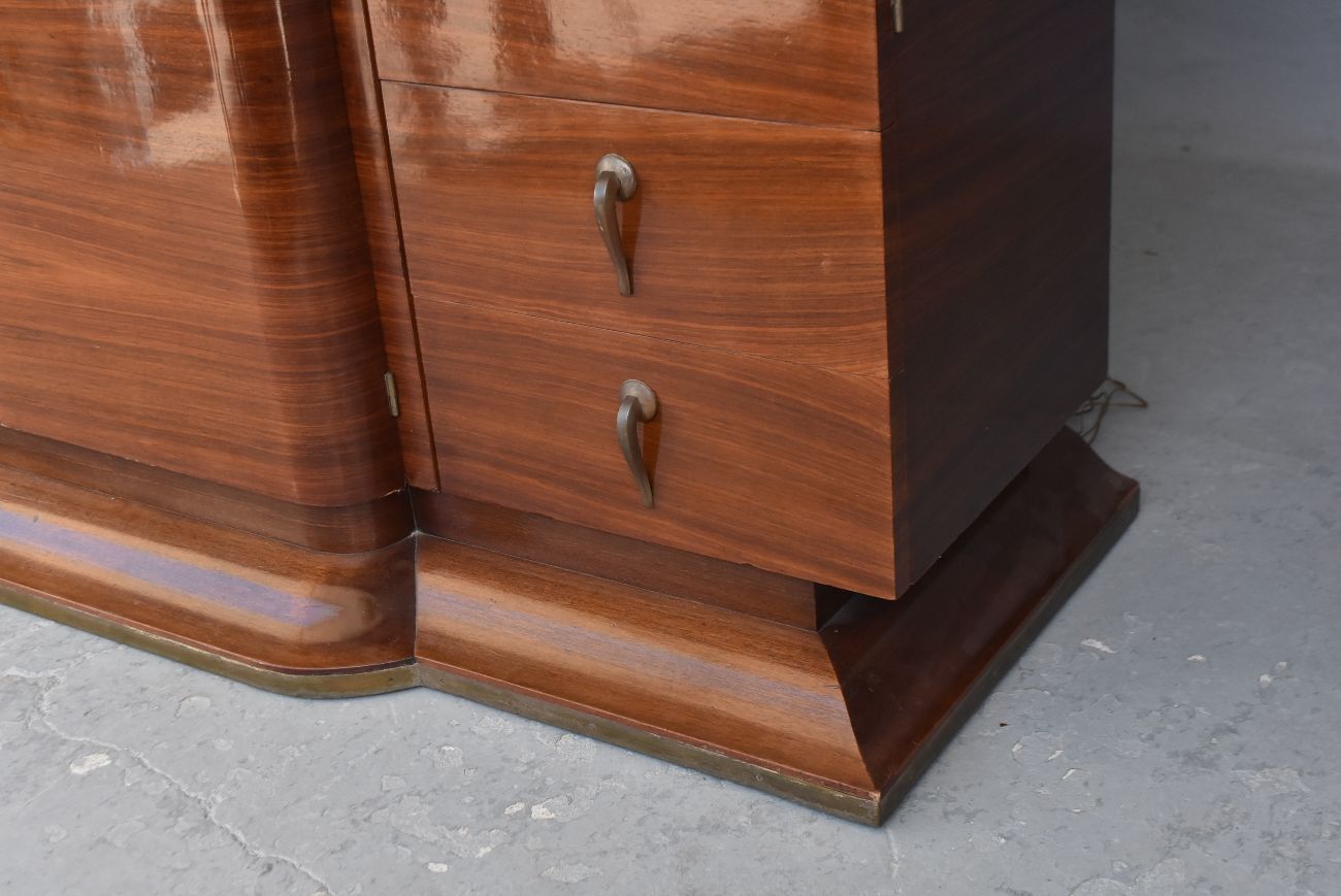 Armoire à glaces 1930 art déco palissandre et érable Selency