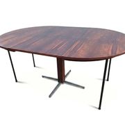 Table à manger Jorge Zalszupin ronde extensible palissandre jacaranda 1960