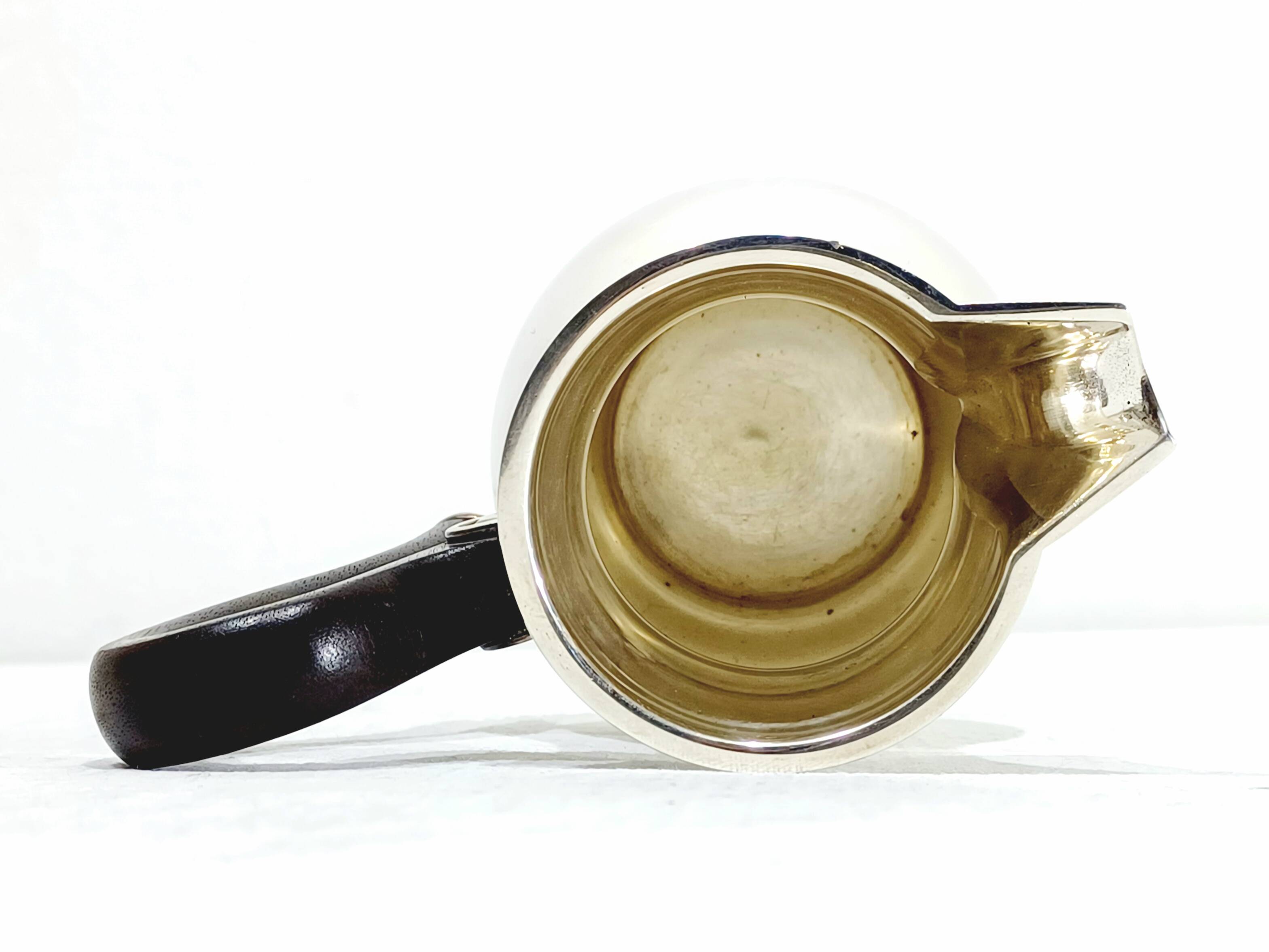 3-piece silver and ebony tea set