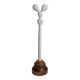 Biomorphic-inspired sculpture, on an industrial wooden base, 27 cm