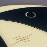 Triangular glass table from the 1960s