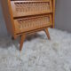 Chest of drawers vintage wood and rattan of the 50 feet compass