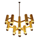 Large brass chandelier, design by Gaetano Sciolari, Boulanger, 1970.
