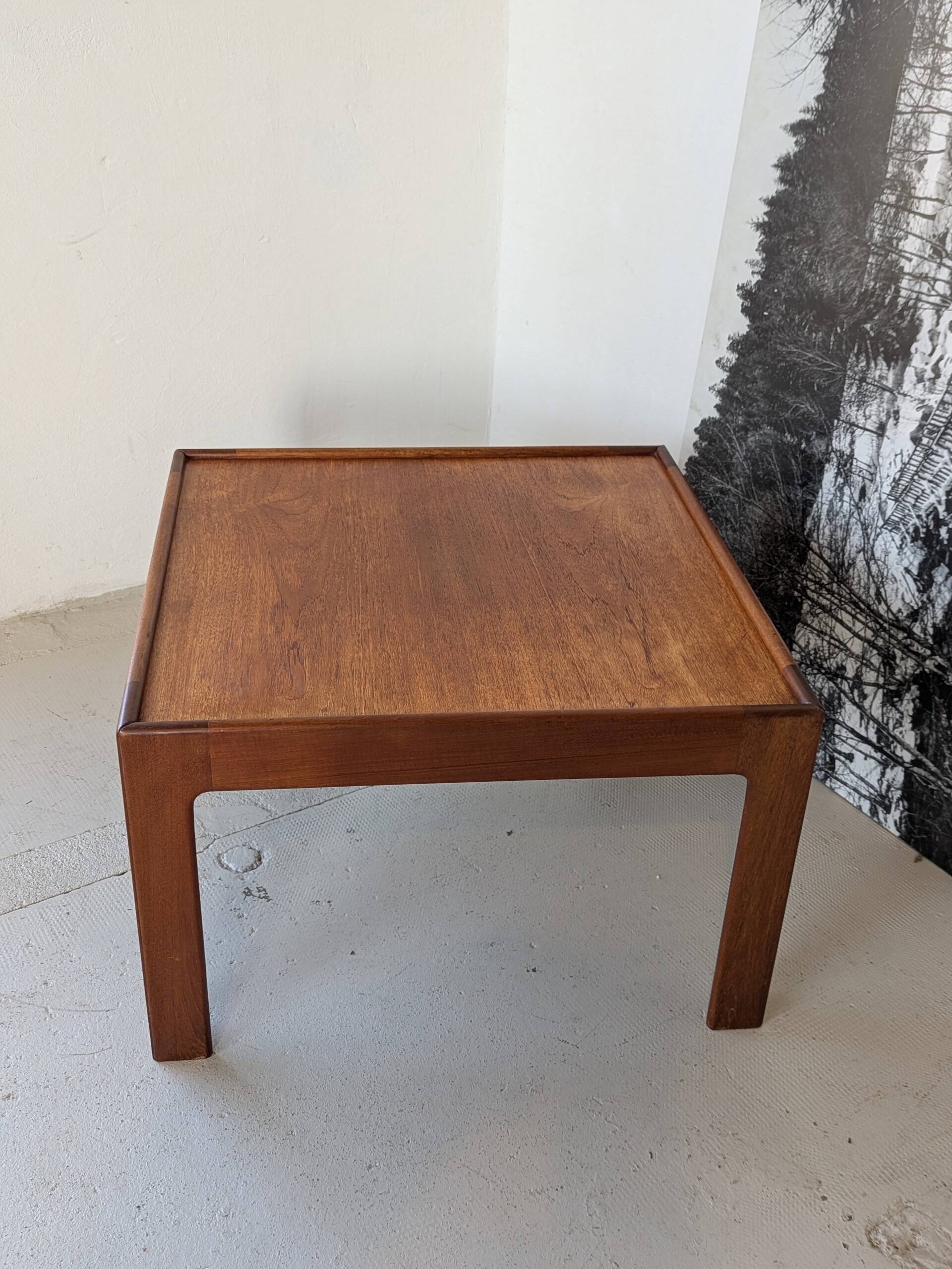 Square teak coffee table by Illum Wikkelso for N.Eilersen
