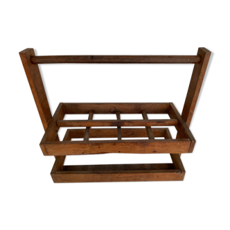 Porte bouteille en bois ancien