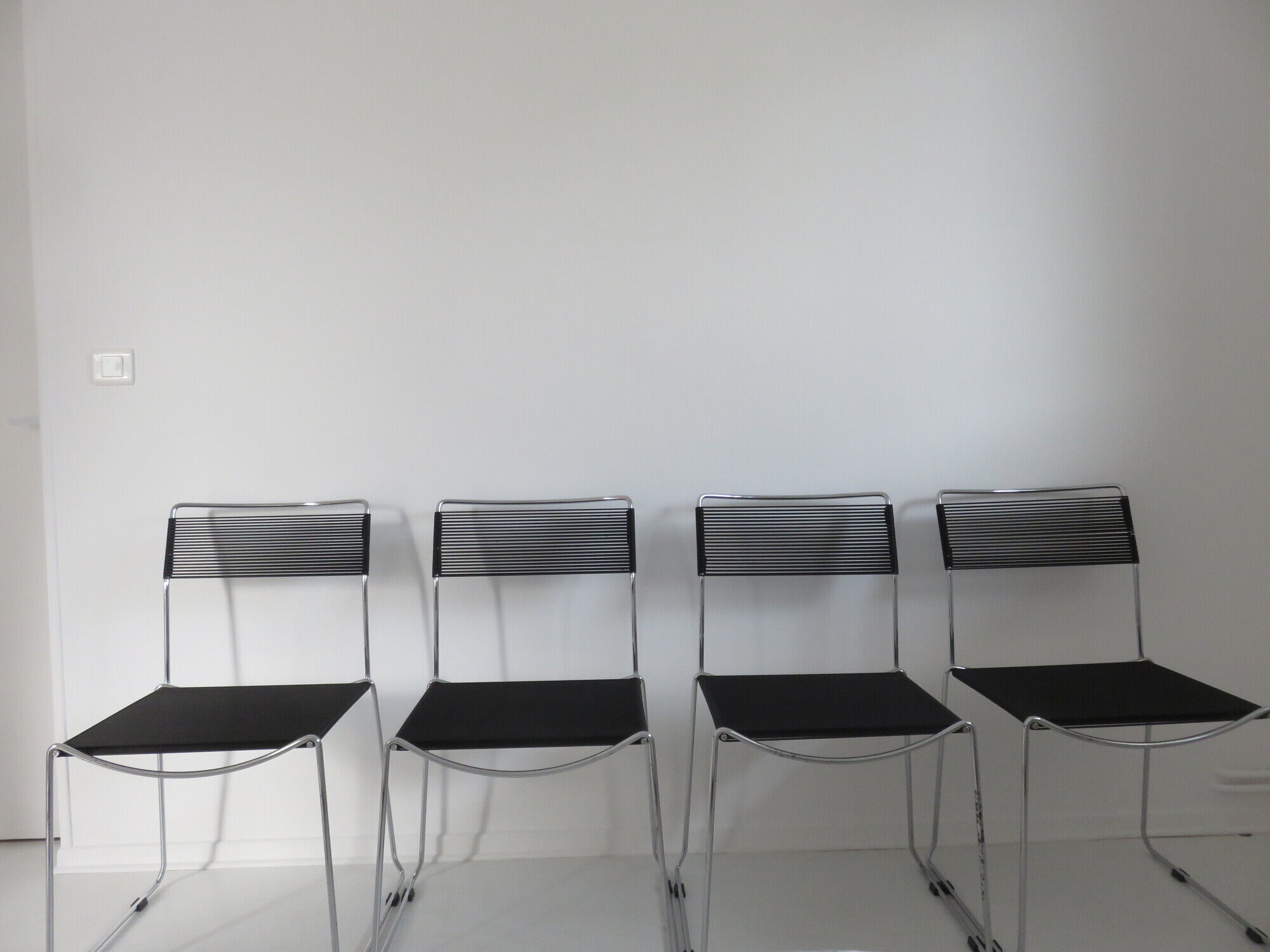 Series of 4 "spaghetti" chairs by Giandomenico Belotti for fly line 1980