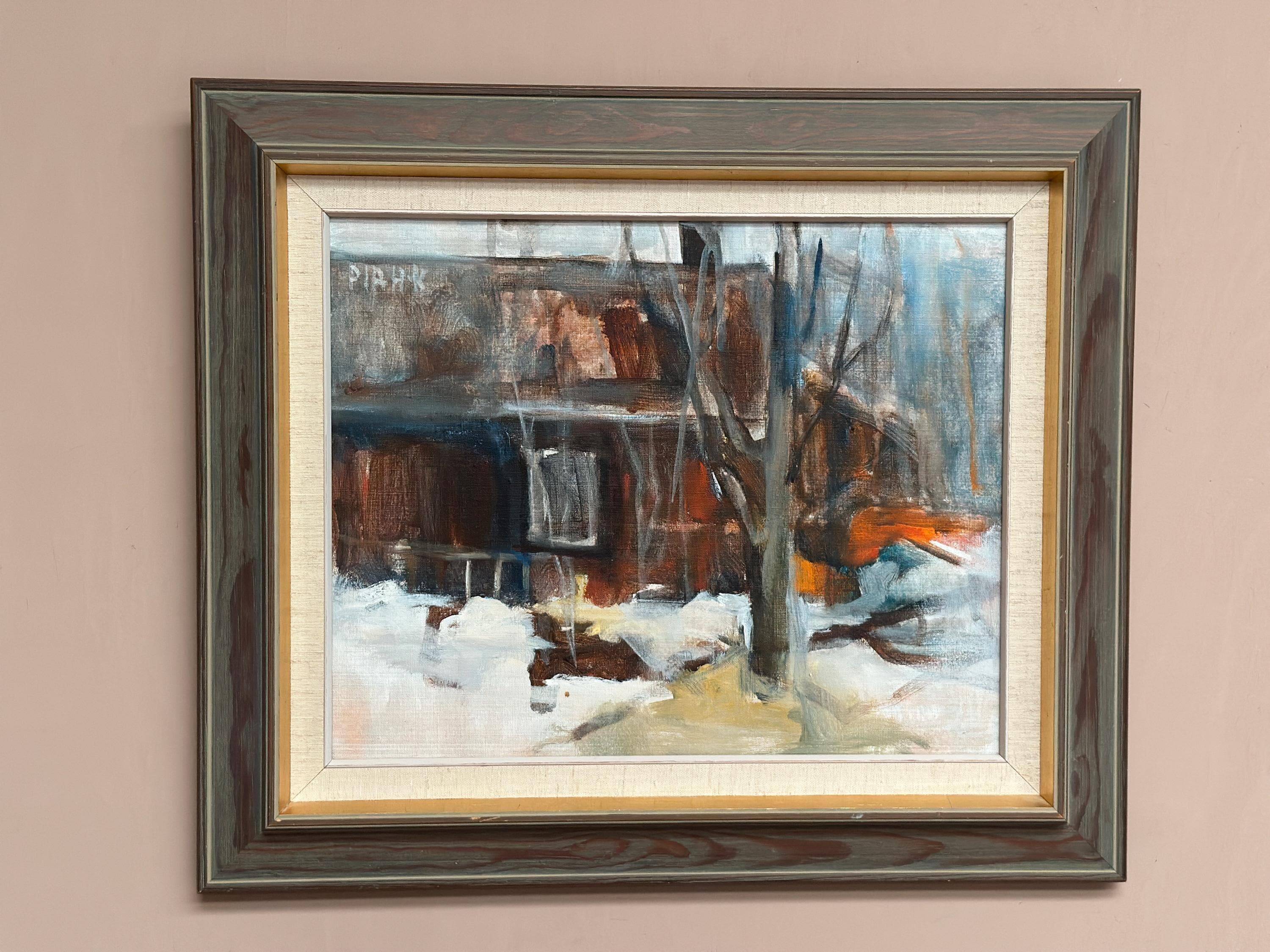 Original Swedish Oil on Canvas – “The Forge” by Pia Hesselmark‑Campbell