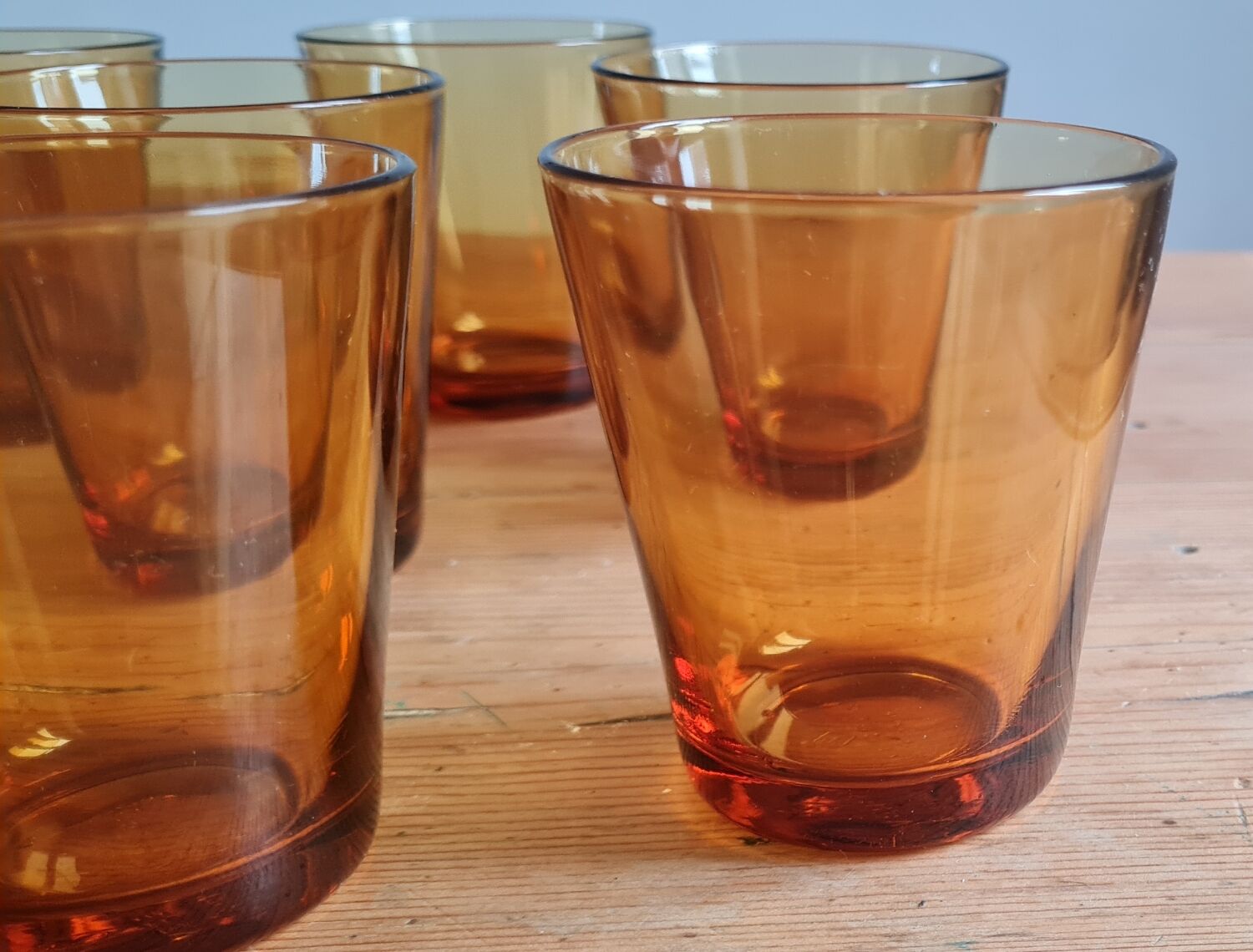 Set de 8 verres ambrés Duralex