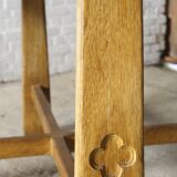Brutalist oak dining table 1960's