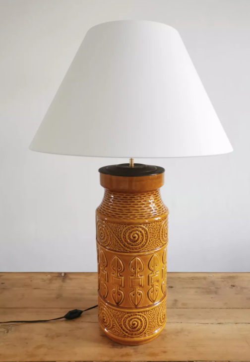 Ceramic lamp Scheurich circa 50s
