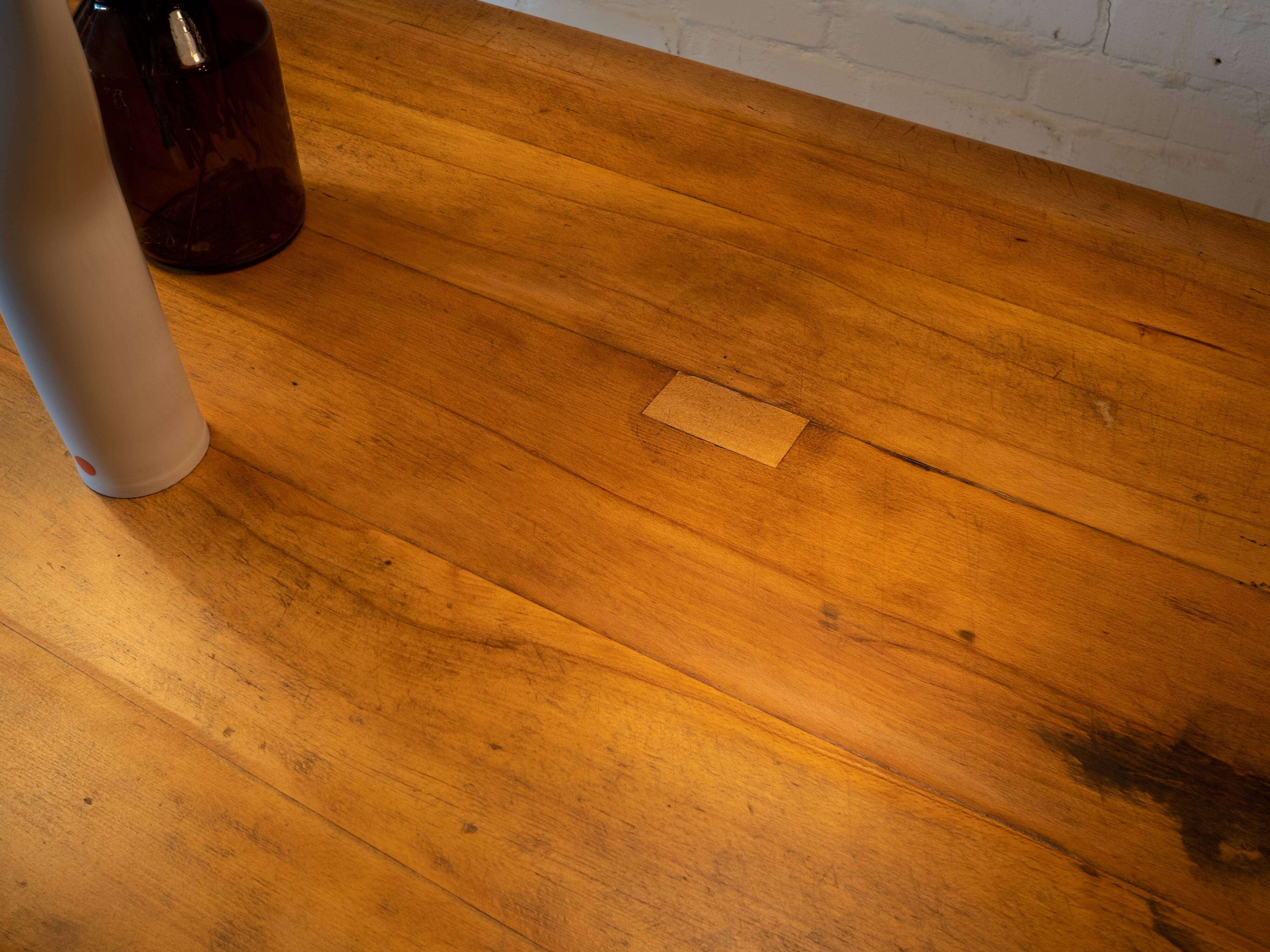Reichsbahn table with narrow original beech top