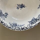 Boulenger blue ironstone salad bowl with Floréal pattern